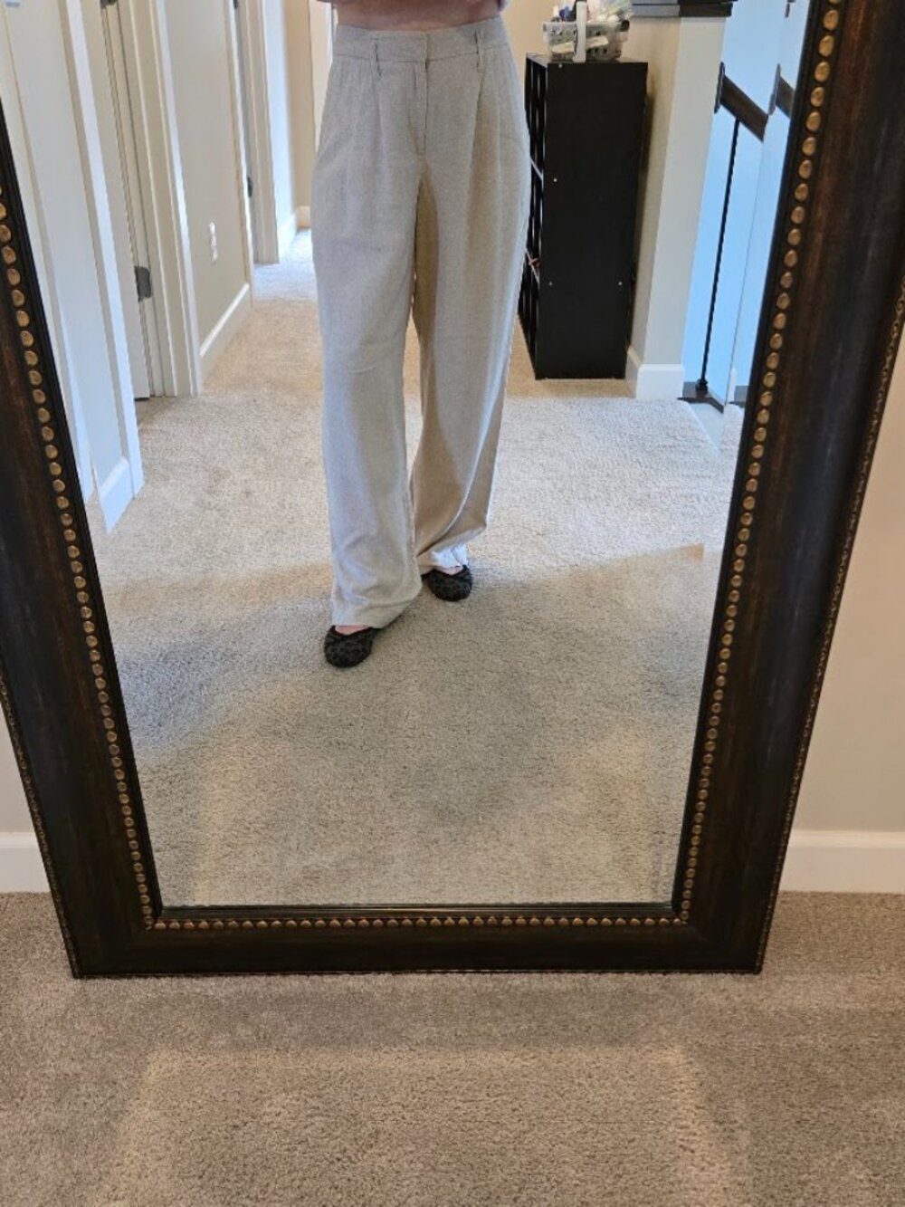 Beige Linen Trousers Size 6